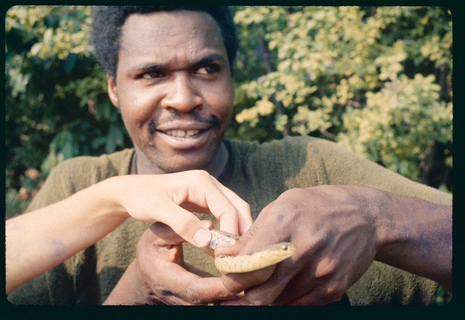 Bob Smith with snake 1970